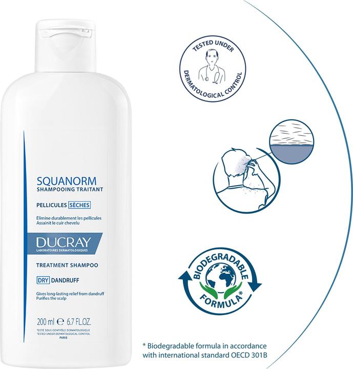 Immagine prodotto Ducray KELUAL SQUANORM Shampoo trockene Schuppen (200 ml, Shampoo liquido)