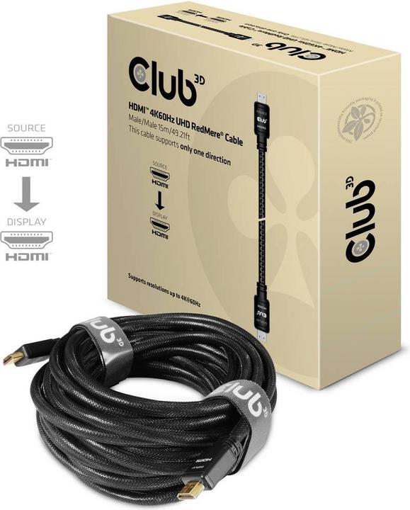 Immagine prodotto Club 3D HDMI (Typ A) — HDMI (Typ A) (15 m, HDMI)