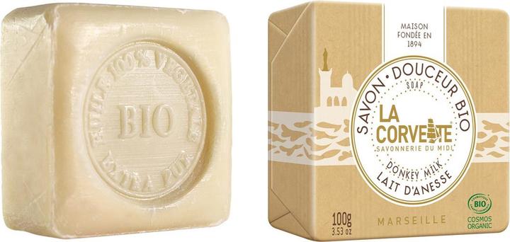 Actual product image La Corvette douceur bio lait d'ânesse solid (Soap lotion)
