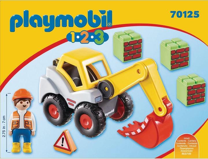 Produktbild Playmobil Schaufelbagger (70125, Playmobil 1.2.3)