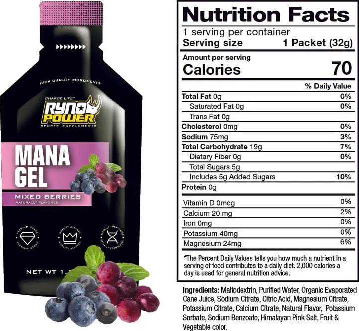 Actual product image Ryno Power Mana (Mixed berries, 1 pcs., 384 g)