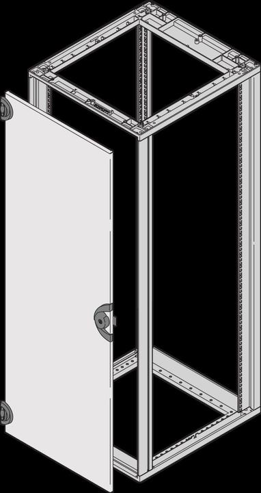 Actual product image Schroff Steel door - STEEL DOOR 180 GRAD 16HE 7035