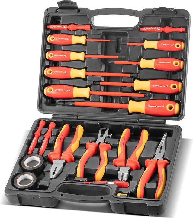 Image du produit Stahlwerk Jeu de tournevis et pinces VSZ-20 ST 20 pièces VDE 1000V isolé
