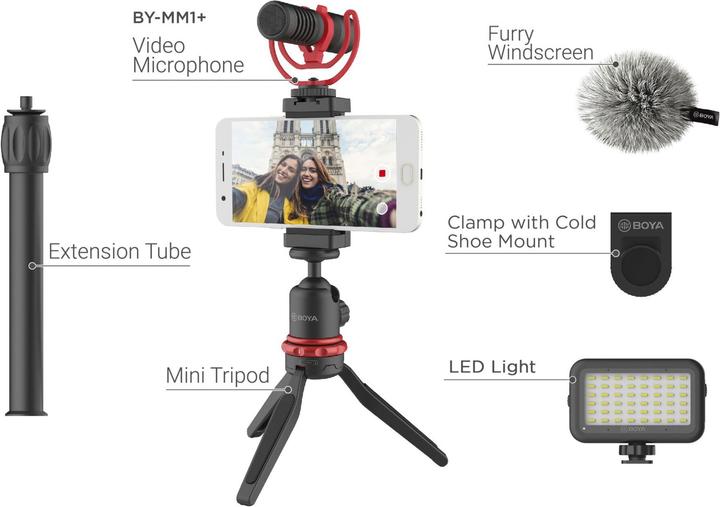 Immagine prodotto Boya BY-VG350 incl. BY-MM1+ kit video per smartphone