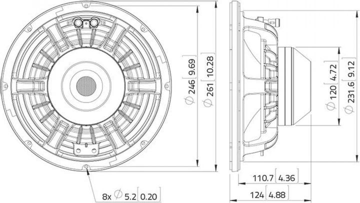 Produktbild Lavoce WAN102.50 10" Woofer, Neodym, Alukorb (1 Stk.)