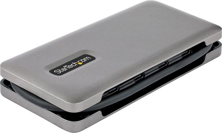 Image du produit StarTech com HB31CM4CPD3, Avec fil, USB 3.2 Gen 2 (3.1 Gen 2) Type-C, 100 W, Gris, 10 Gbit/s, Plasti (USB-A, 4 Ports)