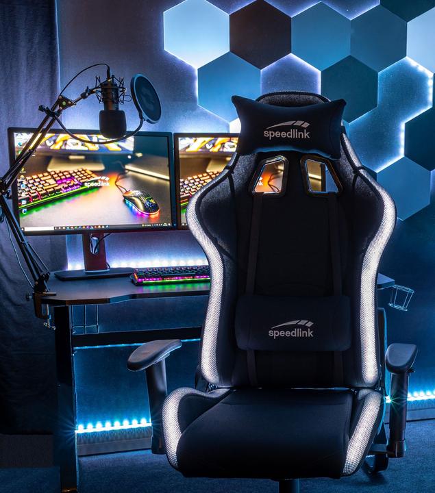 Produktbild Speedlink REGYS RGB Gaming Chair schwarz RGB-Beleuchtung Atmungsaktive Bezüge