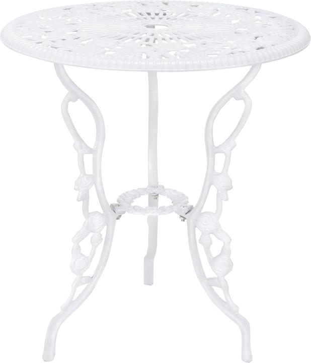 Image du produit Casa.Pro Ensemble de meubles de jardin Wakefield Table ronde avec 2 chaises Fonte blanche (59 cm)