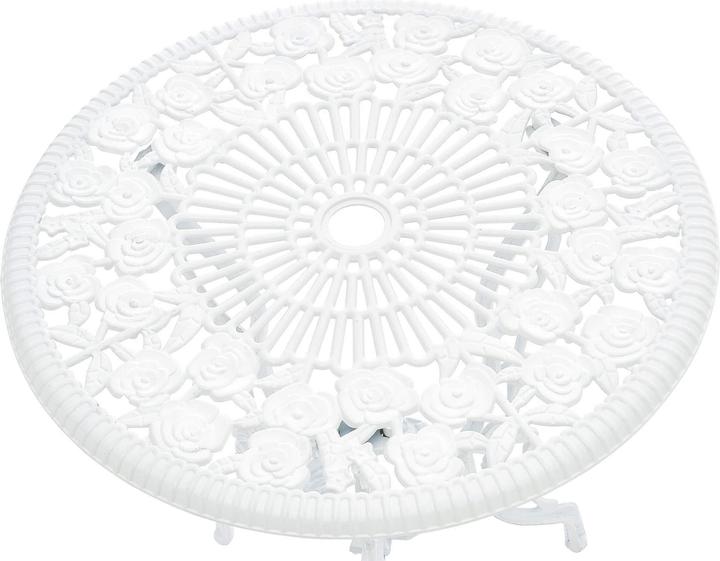 Image du produit Casa.Pro Ensemble de meubles de jardin Wakefield Table ronde avec 2 chaises Fonte blanche (59 cm)