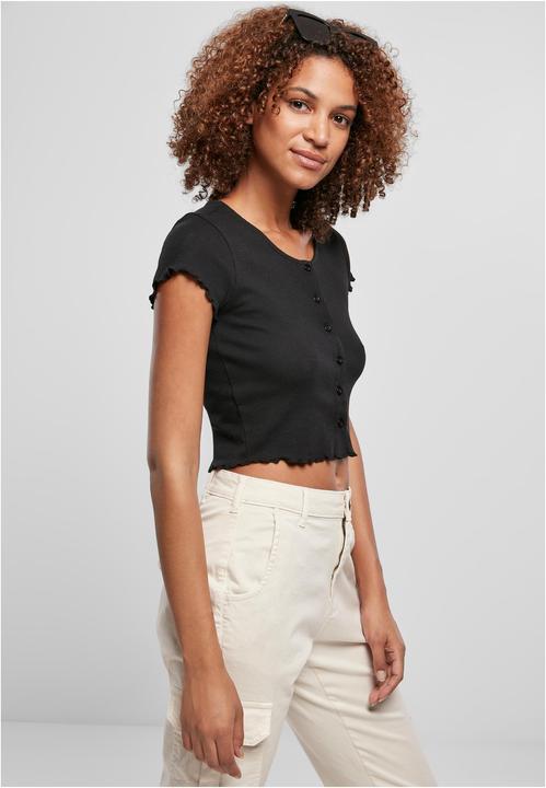 Immagine prodotto Urban Classics Ladies Cropped Button Up Rib Tee (XL)
