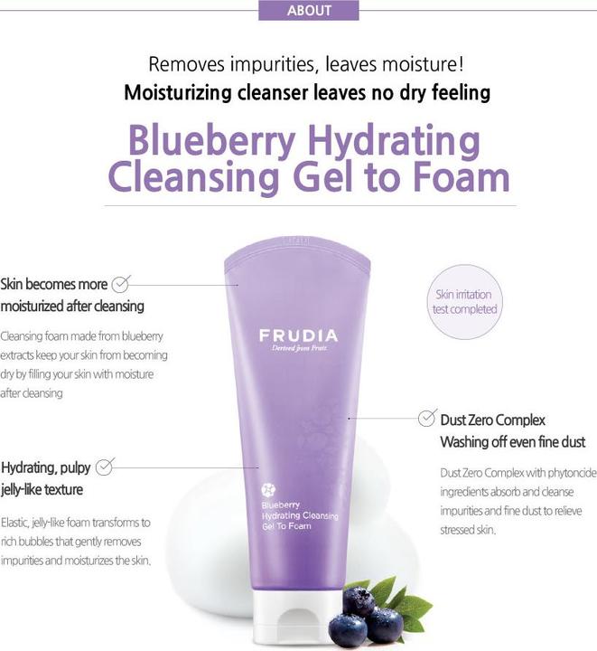 Actual product image Frudia Blueberry (Foam, 145 ml)