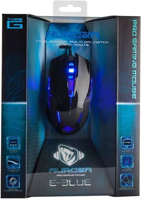 Actual product image Blue Auroza G Mouse (EMS607) (Cable)