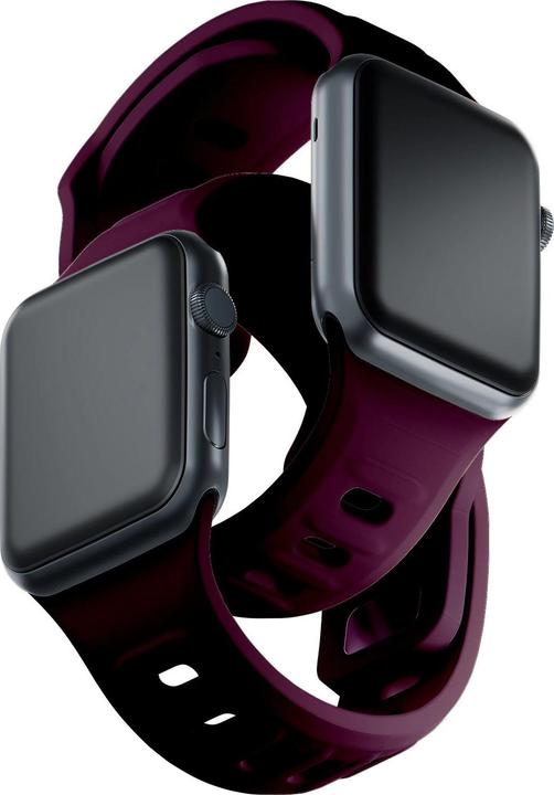 Actual product image 3MK Silicone Watch Strap ciemnofioletowy /mulberry dla Apple Watch 42/44/45/49mm (Stainless steel, Silicone)