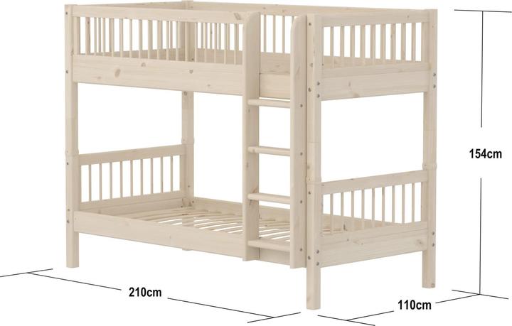 Actual product image Flexa Classic bunk bed with struts (90 x 200 cm)