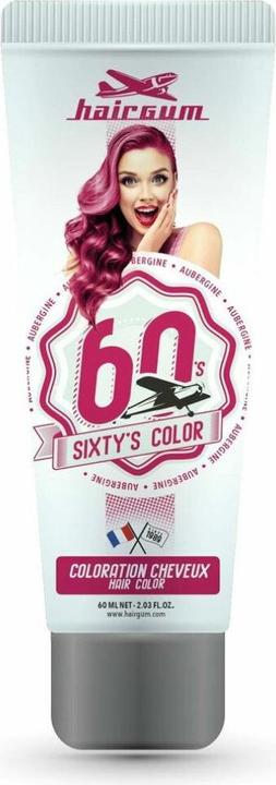 Hairgum SIXTY'S COLOR hair color #aubergine 60 ml (Aubergine)