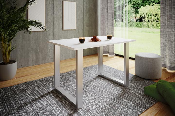 Actual product image VCM Wood dining table Xona U Silver (140 x 80 x 76 cm)