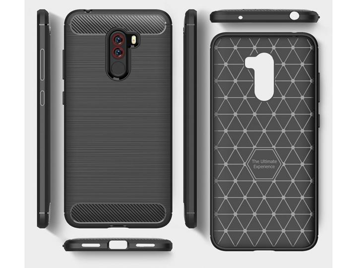 Produktbild Screenguard Xiaomi POCOPHONE F1 Hülle Carbon Brushed Soft TPU (Xiaomi Pocophone F1)