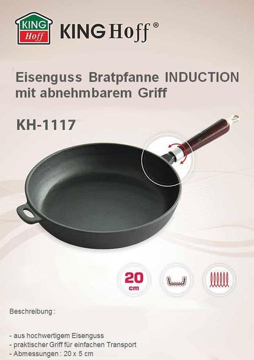 Immagine prodotto Kinghoff KETUS KEJUTIS 20cm KH-1117 (Set di pentole e padelle da cucina, Ghisa)