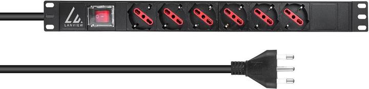 Immagine prodotto Lanview 1U 19 pollici 6 porte Tipo F/J