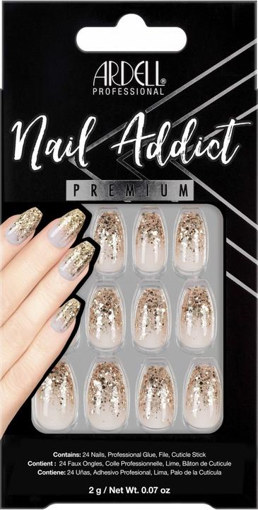 Ardell Nail Addict Premium Dripping In Gold 24 Stk (Kunstnägel, Gold)