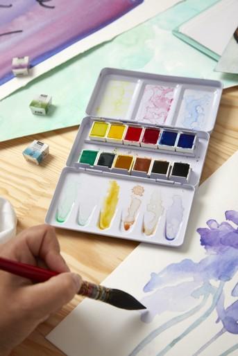 Produktbild Pebeo Feine Aquarellfarben Aquarell Farbkasten: 12 Halbe Näpfchen