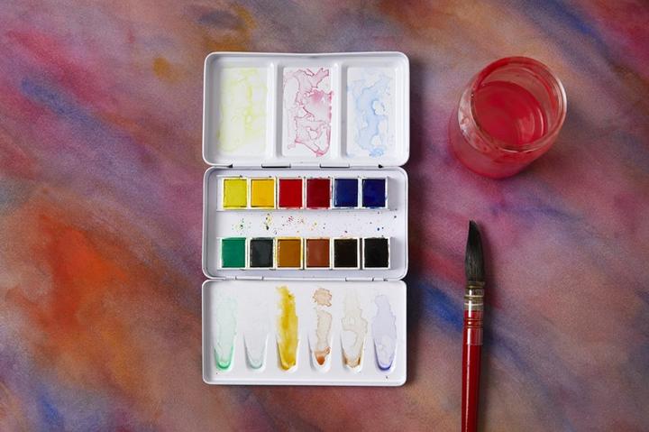 Produktbild Pebeo Feine Aquarellfarben Aquarell Farbkasten: 12 Halbe Näpfchen