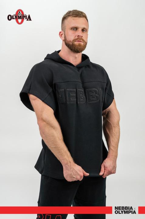 Actual product image Nebbia Hooded T-shirt Gym Rag top Champion 706 - black (XXL)