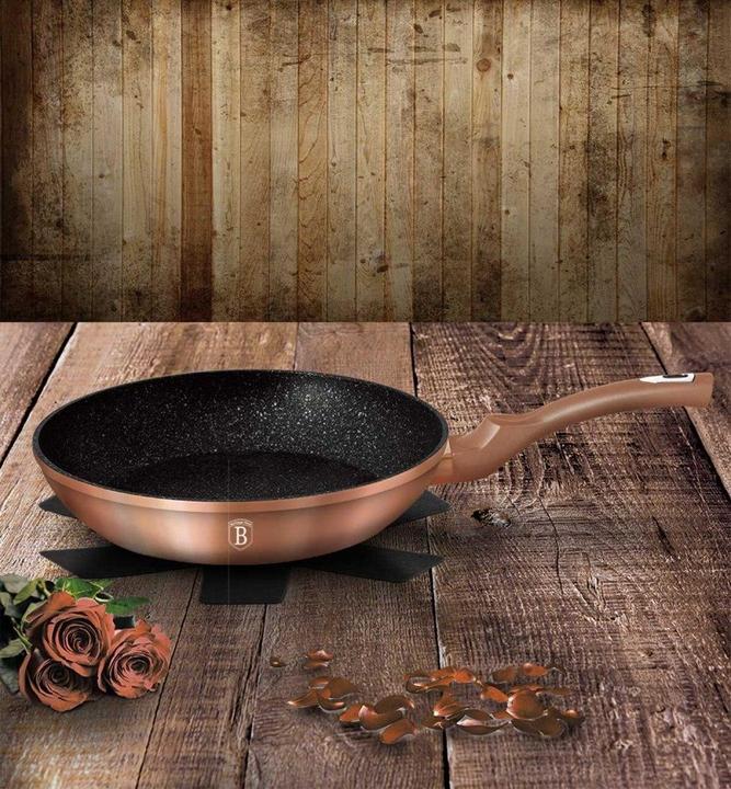 Actual product image BerlingerHaus Granite frying pan set 3pcs ROSE GOLD LINE BH-6195 (Pan set + pot set)