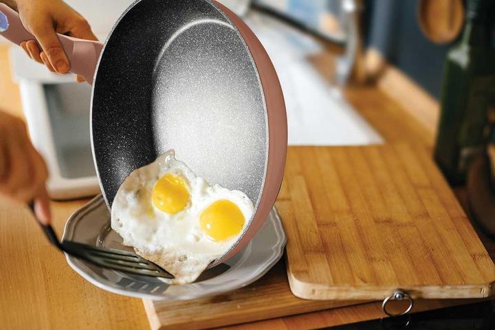 Actual product image BerlingerHaus Granite frying pan set 3pcs ROSE GOLD LINE BH-6195 (Pan set + pot set)