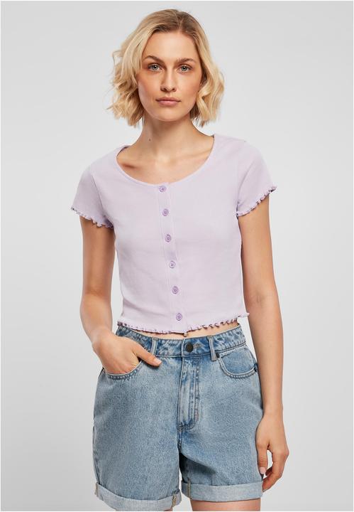 Image du produit Urban Classics Tee-shirt femme croisé à côtes et boutons (4XL)