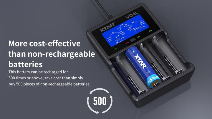Actual product image Xtar 4900mAh 3.6V 21700 battery with PCB (1 pcs., Device specific, 4900 mAh)