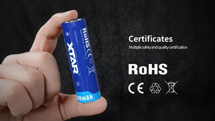Actual product image Xtar 4900mAh 3.6V 21700 battery with PCB (1 pcs., Device specific, 4900 mAh)