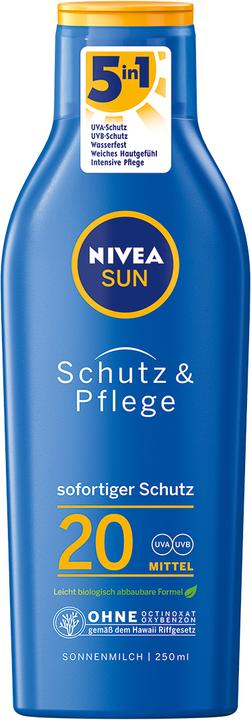 NIVEA 85605 Sunscreen/After-Sun Product Sun Milk Adult (Suntan lotion, SPF 20, 250 ml)