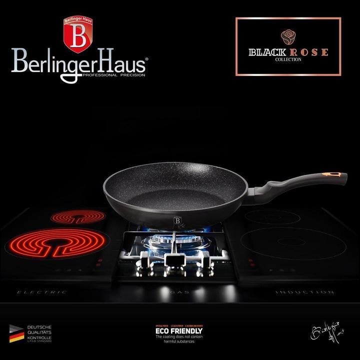 Produktbild BerlingerHaus GRANITE FRY 28cm Black ROSE BH-1635 (28 cm, Bratpfanne, Aluminium)