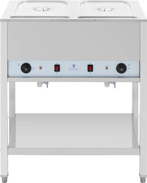 Actual product image Royal Catering Bain Marie - 1265 W - 2 x GN 1/1 - with substructure -