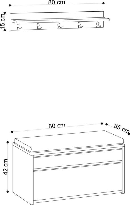 Productafbeelding Kalune Design Dory (80 x 35 x 42 cm)