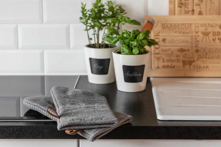 Produktbild Wenko Küchenhandschuh Ada Stripes (Silikon, Baumwolle, Polyester, Viskose)
