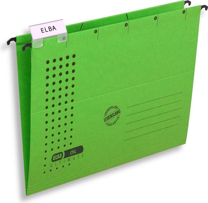 Produktbild Elba chic ULTIMATE Pappe Grün Aktendeckel (A4, 5 x)