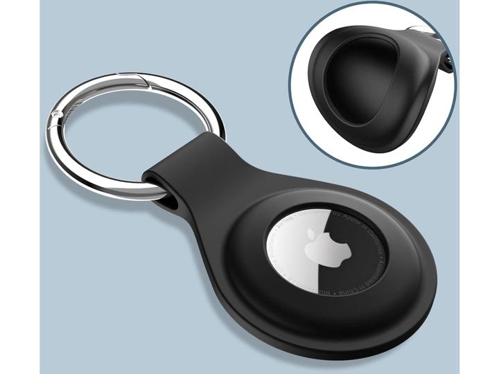 Actual product image Screenguard Apple Airtag Liquid silicone case with key fob