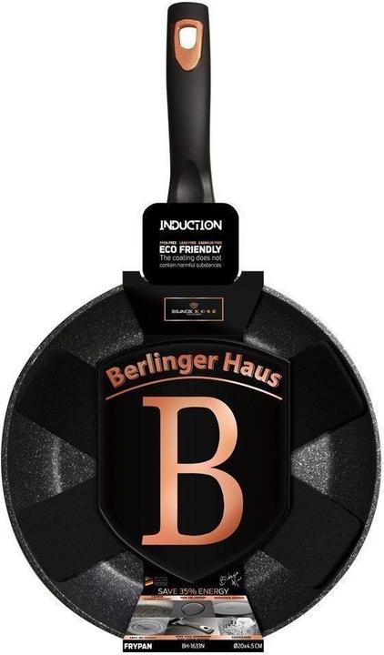Produktbild BerlingerHaus GRANITE FRY 28cm Black ROSE BH-1635 (28 cm, Bratpfanne, Aluminium)