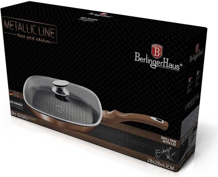 Produktbild BerlingerHaus GRANITE GRILL 28 cm ROSE GOLD BH-1610 (Edelstahl)