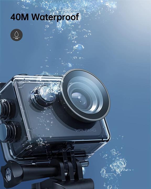 Produktbild Wolfang Action Cam 4K 60FPS, GA300, 2 Akkus und Zubehör