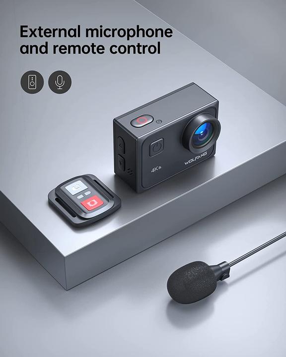 Produktbild Wolfang Action Cam 4K 60FPS, GA300, 2 Akkus und Zubehör