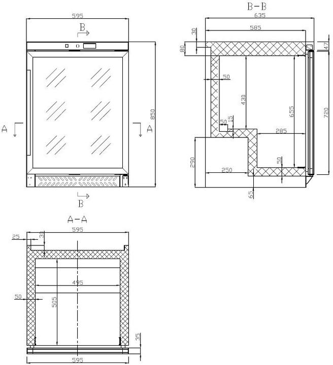 Image du produit Gastro Hero Réfrigérateur de stockage ECO avec porte vitrée (170 l)