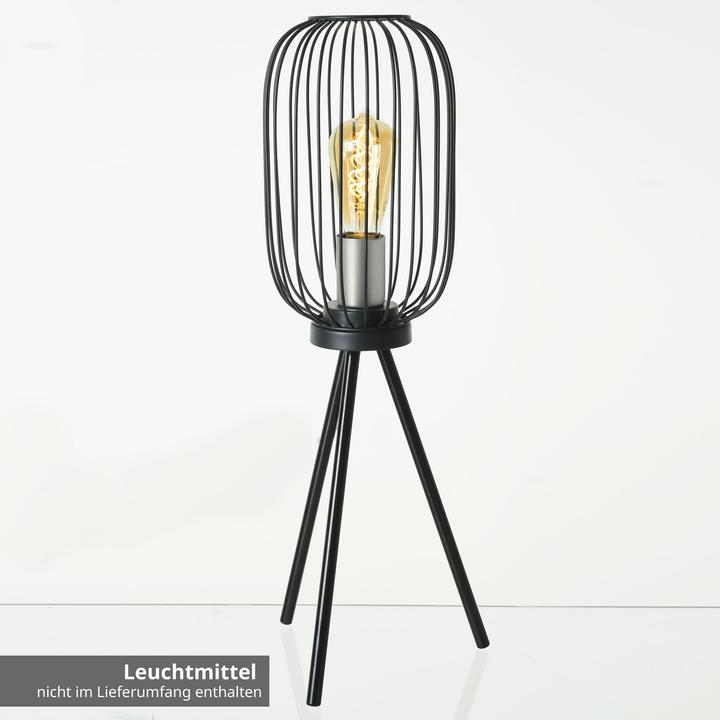 Produktbild Amare Stehlampe Dreibein Vintage Standlampe Metall mit silbernem Fitting (E27)