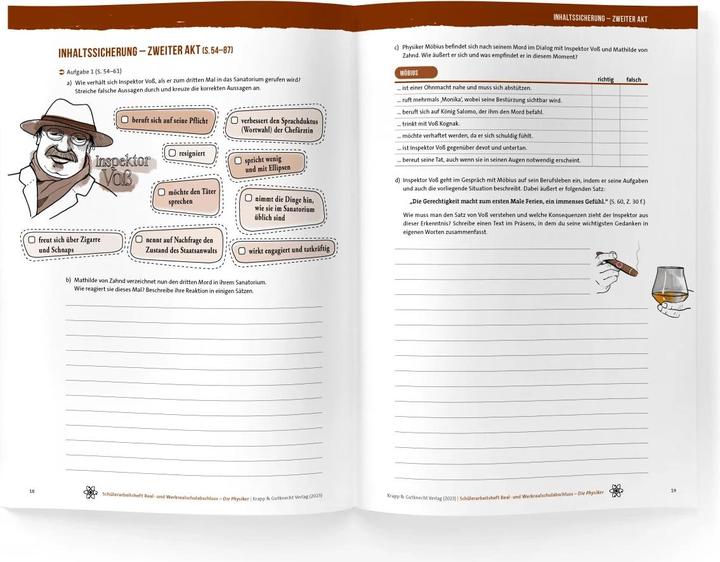 Image du produit Die Physiker - Friedrich Dürrenmatt - Schülerarbeitsheft - M-Niveau (Allemand, Régine Becker, Friedrich Duerrenmatt, Sabrina Undank, Gesine Heddrich, 2023)