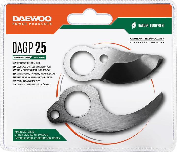 Image du produit Daewoo PRUNER ACC REPLACEMENT BLADES/SET /2516LI DAGP 25 (Cisaille-haie, Pièces de rechange pour machines de jardinage)