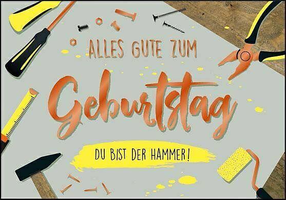 Produktbild Edition Gollong Doppelkarte. Zum Geburtstag (Werkzeug)