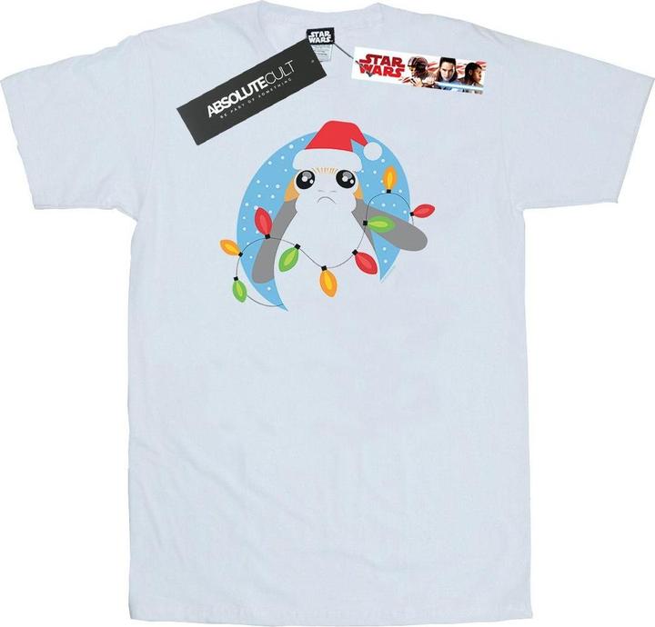 Star Wars The Last Jedi Porg Christmas Lights TShirt (M)