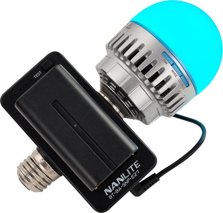 Immagine prodotto Nanlite Adattatore batteria NP-F con filettatura E27 (Maniglia della batteria, Impugnatura)